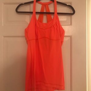 Lululemon orange workout tank